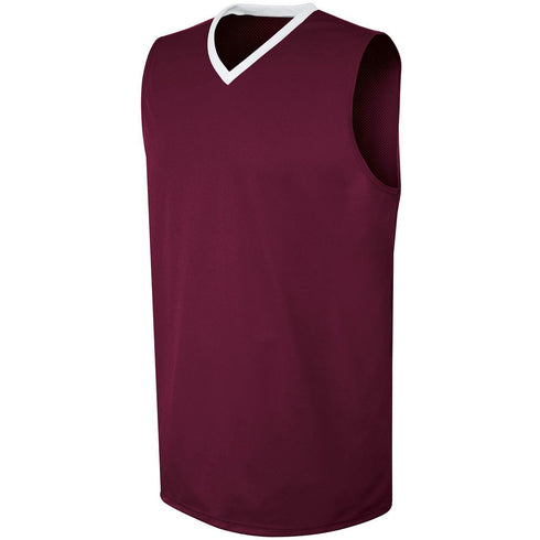 Russell Athletic Youth Transition Jersey (332371-C), Color 'Maroon/White'